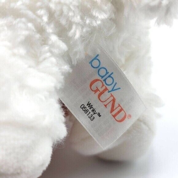 Gund Baby Winky Lamb Plush Sheep Lovey Ivory White 9" Stuffed Nursery Rattle - Picture 9 of 11